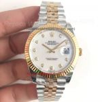 Copy Rolex Datejust 41 II Two Tone Jubilee Band White Diamond Dial Watch